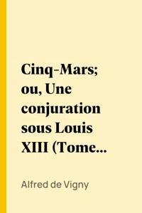 Cinq-Mars; ou, Une conjuration sous Louis XII_cover