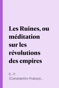 Les Ruines, ou méditation sur les révolutions des empires_cover