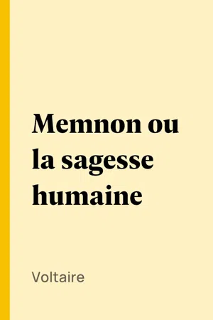 Memnon ou la sagesse humaine