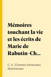 Mémoires touchant la vie et les écrits de Marie de Rabutin-Chantal_cover