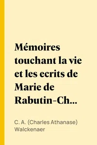 Mémoires touchant la vie et les ecrits de Marie de Rabutin-Chantal_cover