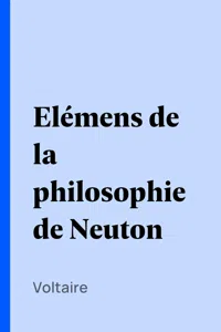 Elémens de la philosophie de Neuton_cover