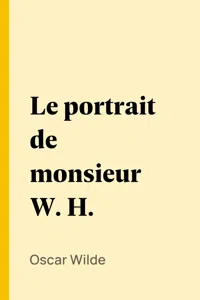 Le portrait de monsieur W. H._cover