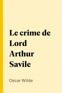 Le crime de Lord Arthur Savile_cover