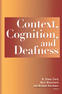 Context, Cognition, and Deafness_cover