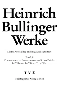 Bullinger, Heinrich: Werke / Bullinger Heinrich, Werke:_cover