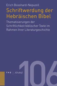 Schriftwerdung der Hebräischen Bibel_cover