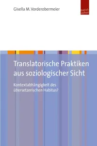 Translatorische Praktiken aus soziologischer Sicht_cover