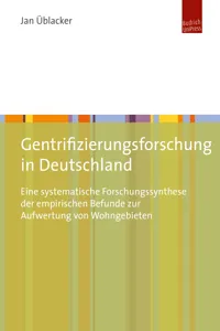 Gentrifizierungsforschung in Deutschland_cover