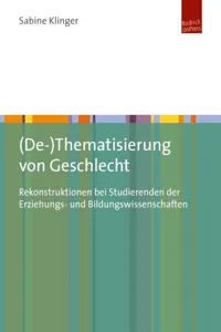 (De-)Thematisierung von Geschlecht_cover