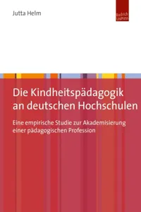 Die Kindheitspädagogik an deutschen Hochschulen_cover