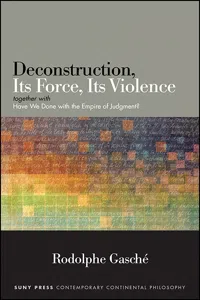 Deconstruction, Its Force, Its Violence_cover