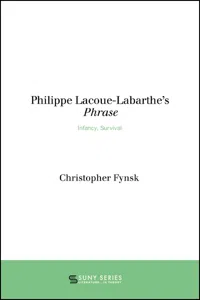 Philippe Lacoue-Labarthe's Phrase_cover