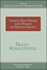 Ninety-Two Poems and Hymns of Yehuda Halevi_cover