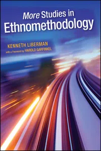 More Studies in Ethnomethodology_cover