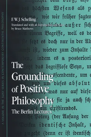 The Grounding of Positive Philosophy