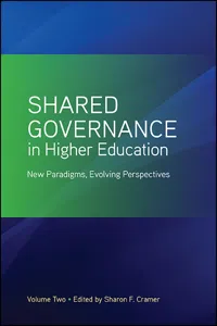 Shared Governance in Higher Education, Volume 2_cover