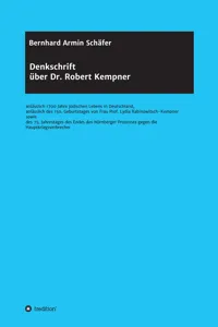 Denkschrift über Dr. Robert Kempner_cover