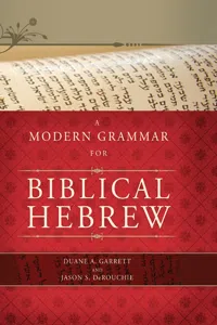 A Modern Grammar for Biblical Hebrew_cover