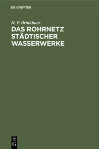 Das Rohrnetz städtischer Wasserwerke_cover