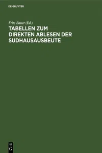 Tabellen zum direkten Ablesen der Sudhausausbeute_cover