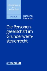 Die Personengesellschaft im Grunderwerbsteuerrech_cover