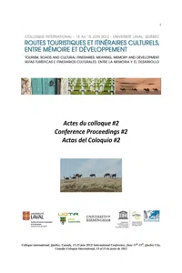 Routes touristiques et itinéraires culturels entre mémoire et développement 02_cover