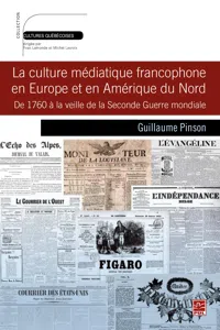 Culture médiatique francophone en Europe et en Amérique du Nord_cover