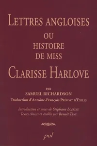 Lettres angloises ou histoire de Miss Clarisse Harlove_cover