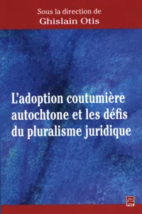 Adoption coutumière autochtone et les défis du pluralisme..._cover