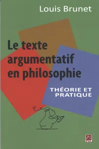 Le texte argumentatif en philosophie_cover