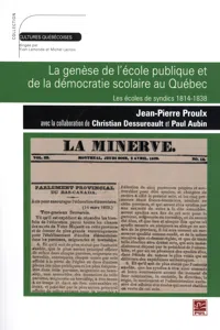 Genèse de l'école publique et de la démocratie scolaire au Q_cover