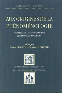 Aux origines de la phénomenologie_cover