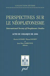 Perspectives sur le néoplatonisme_cover