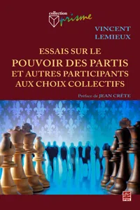 Essais sur le pouvoir des partis et autres participants aux choix collectifs_cover