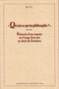 Qu'est-ce qu'un philosophe?_cover