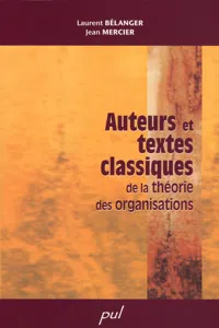 Auteurs et textes classiques de la théorie des organisations_cover