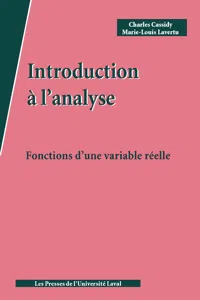 Introduction à l'analyse. Fonctions d'une variable réelle_cover