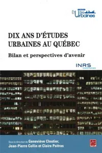 Dix ans d'études urbaines au Québec_cover