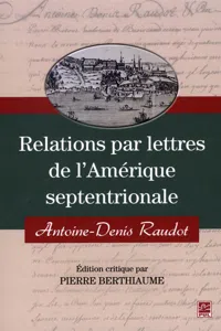 Relations par lettres de l'Amérique septentrionale_cover