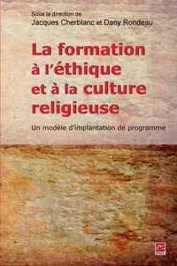 La formation à l'éthique et à la culture religieuse_cover