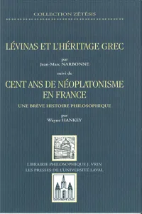 Lévinas et héritage grec, suivi de cent ans_cover