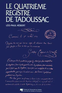 Le quatrième registre de Tadoussac_cover