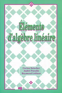 Éléments d'algèbre linéraire_cover