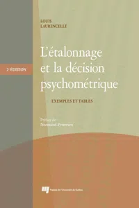 L'étalonnage et la décision psychométrique, 2e édition_cover