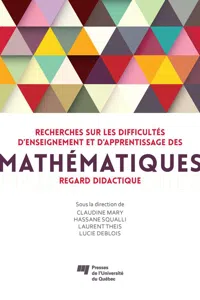 Recherches sur les difficultés d'enseignement et d'apprentissage des mathématiques_cover