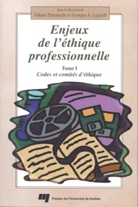 Enjeux de l'éthique professionnelle - Tome I_cover