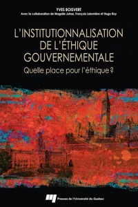 L'institutionnalisation de l'éthique gouvernementale_cover