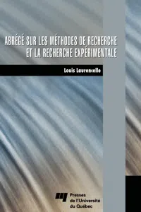 Abrégé sur les méthodes de recherche et la recherche expérimentale_cover