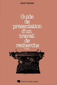 Guide de présentation d'un travail de recherche_cover